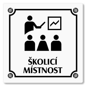 Školicí místnost, 118x118mm, bílá, Kansas